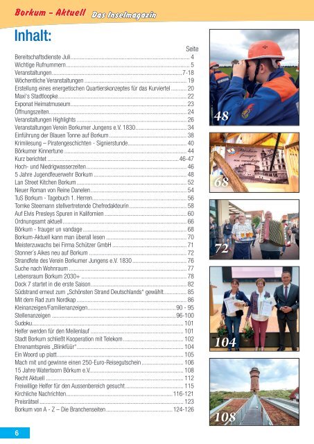  Juli-Ausgabe 2022 / Borkum-Aktuell - Das Inselmagazin