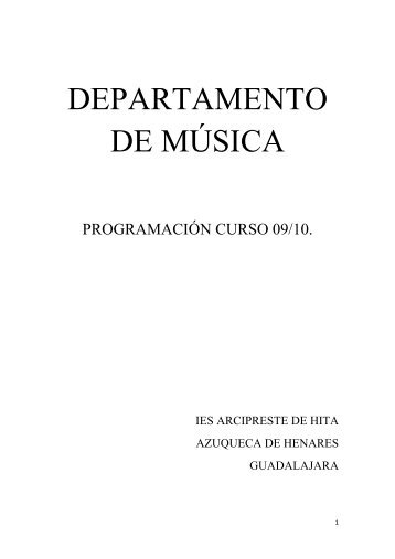 DEPARTAMENTO DE MÚSICA - IES Arcipreste de Hita