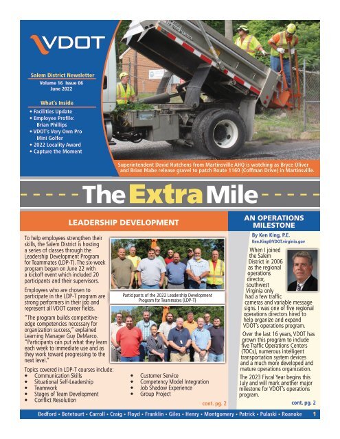 Salem - The Extra Mile - June 2022