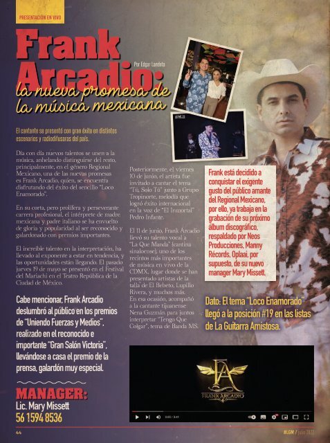 La Gorda Magazine Año 8 Edición Número 90 Julio 2022 Portada: Chuy Lizárraga