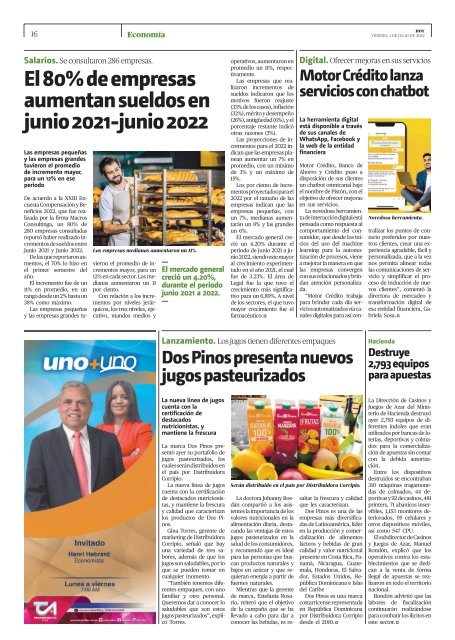 Edición impresa, viernes 01 de julio de 2022