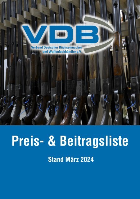 VDB-Preisliste (Stand März 2024)