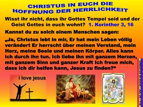 Christus in euch - JUL 09