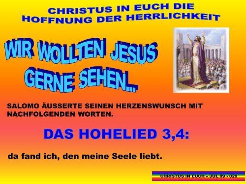 Christus in euch - JUL 09