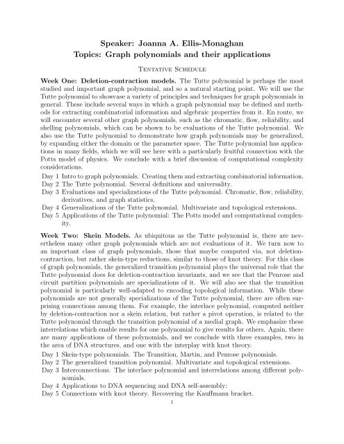 Graph polynomials and their applications