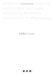 unternehmensberatung investment services marketing services - GFB