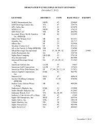 designated p-12 multiple outlet licensees