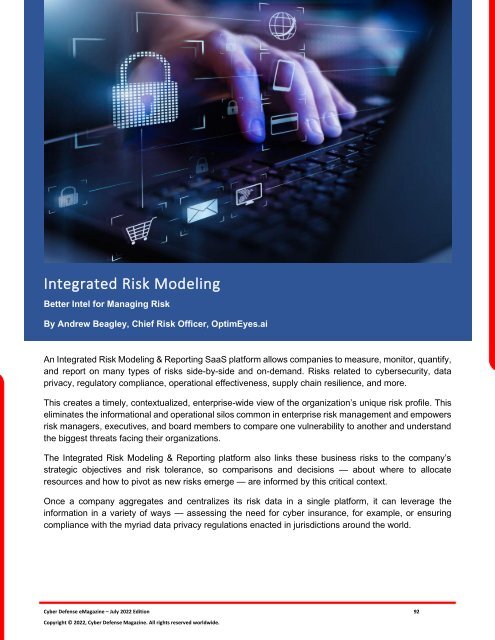 Cyber Defense eMagazine July Edition for 2022