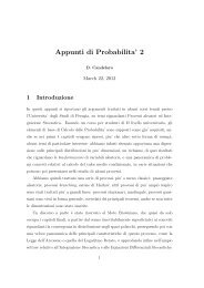 Appunti di Probabilita' 2 - Matematica e informatica