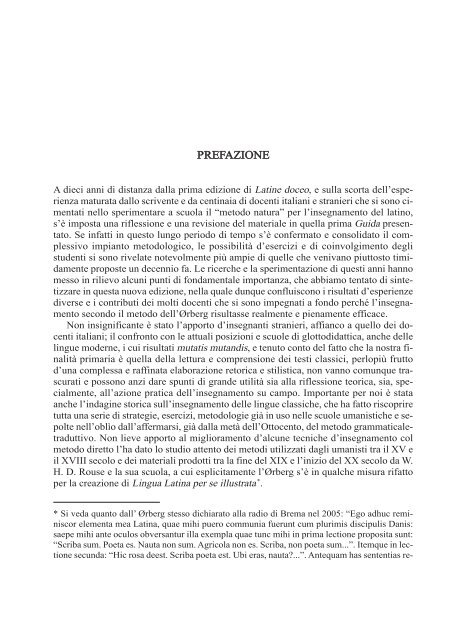 PREFAZIONE - Accademia Vivarium Novum
