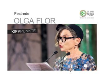 150 Jahre BOKU Festrede Olga Flor