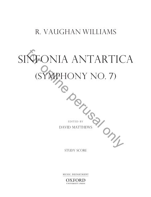 Ralph Vaughan Williams - Sinfonia Antartica (Symphony No. 7)