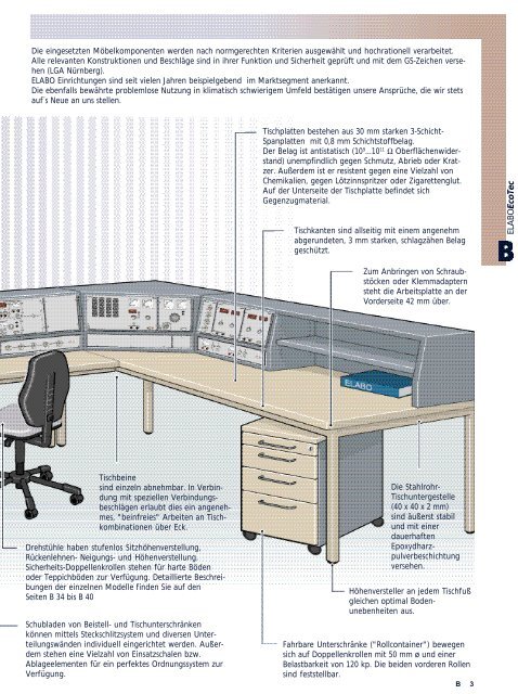 Arbeits-/Labortische leitfähig - Tuttas Jensen