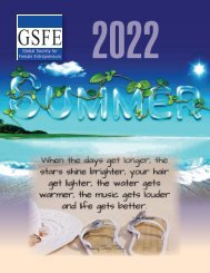 GSFE Newsletter-SUMMER 2022