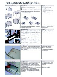 Montageanleitung für ELABO Unterschränke - Tuttas Jensen