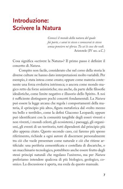 Introduzione: Scrivere la Natura - Davide Sapienza