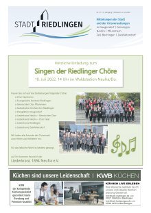 Amtliches Mitteilungsblatt Riedlingen 06.07.2022