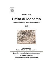 Il mito di Leonardo Il mito di Leonardo - Lettere e Filosofia