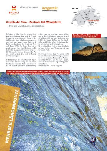 Tourentipp 07.2022 – Mehrseillängenroute Cavallo del Toro