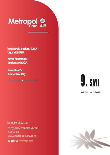 MetropolCard e-Dergi 9.sayı