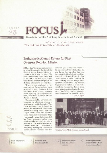 Focus 25- Winter 2002