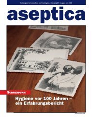 Hygiene vor 100 Jahren – ein Erfahrungsbericht - aseptica