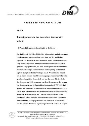 Energiepotenziale der deutschen Wasserwirtschaft.pdf - DWA