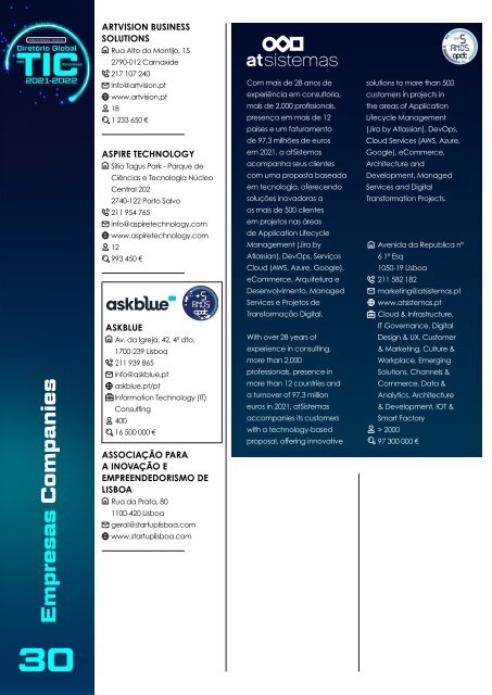 Diretório Global das TIC | Global ICT Directory | 2021/2022