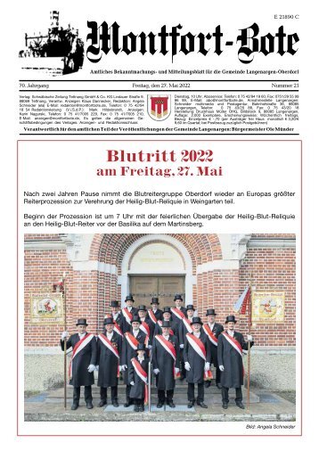 Montfort-Bote 27.05.2022
