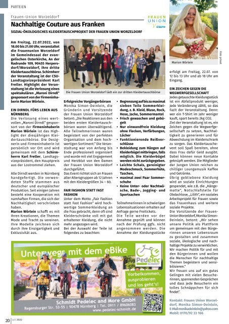 Mitteilungsblatt Nürnberg-Katzwang/Worzeldorf/Kornburg/Herpersdorf - Juli