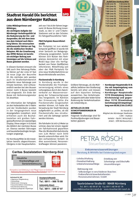 Mitteilungsblatt Nürnberg-Katzwang/Worzeldorf/Kornburg/Herpersdorf - Juli