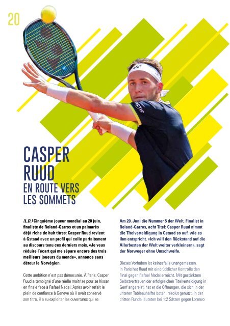 Le magazine officiel du EFG Swiss Open Gstaad 2022