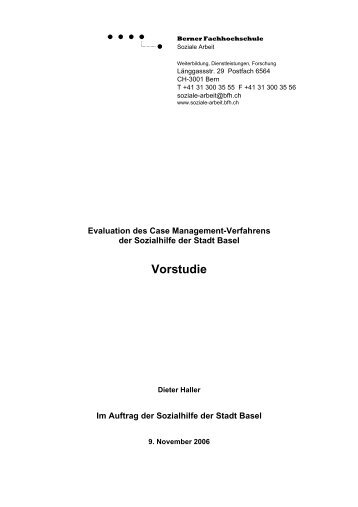 Vorstudie - Sozialhilfe