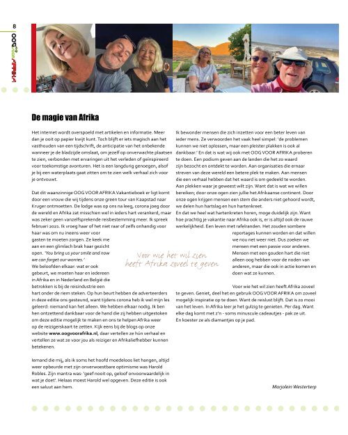 OOG VOOR AFRIKA Vakantieboek