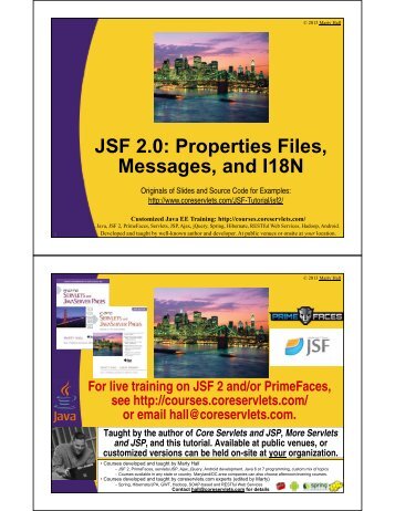 JSF 2.0: Properties Files, Messages, and I18N - Custom Training ...