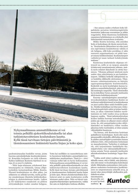 Kuljetus & Logistiikka 1 / 2013