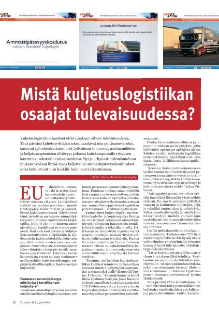 Kuljetus & Logistiikka 4 / 2012