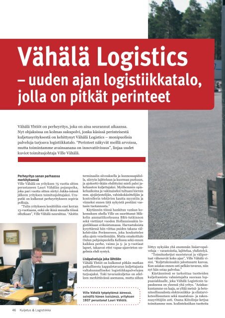 Kuljetus & Logistiikka 4 / 2012