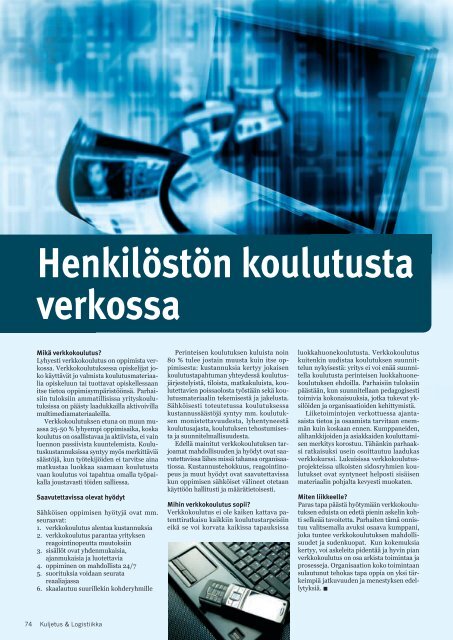 Kuljetus & Logistiikka 4 / 2012