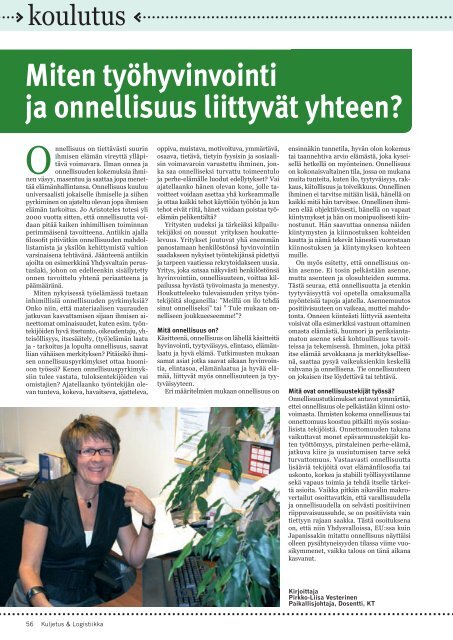 Kuljetus & Logistiikka 3 / 2012