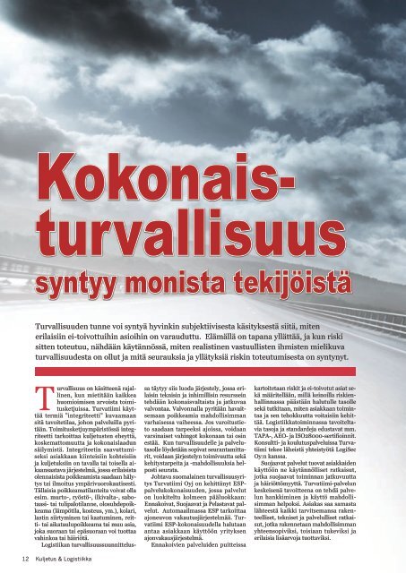 Kuljetus & Logistiikka 3 / 2011