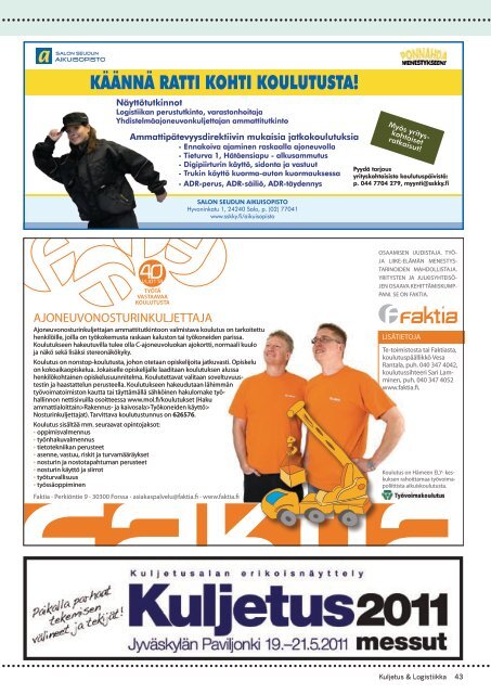 Kuljetus & Logistiikka 1 / 2011