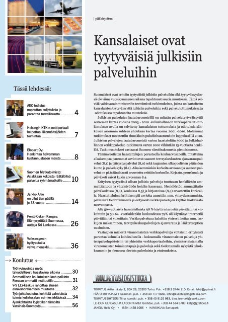 Kuljetus & Logistiikka 6 / 2010