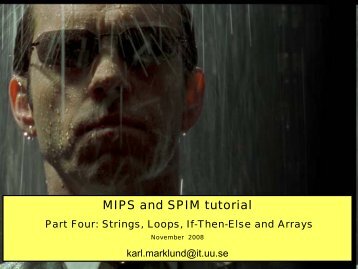 MIPS and SPIM tutorial