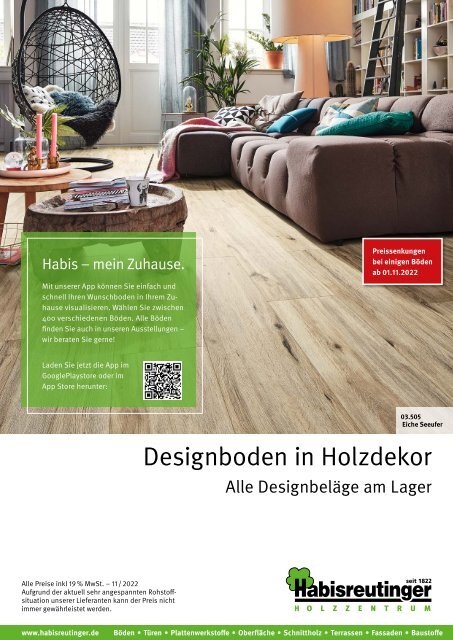 Designboden in Holzdekor