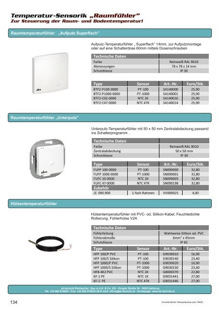 eh-technik Elektrische Heizsysteme Produktkatalog 2022/2023