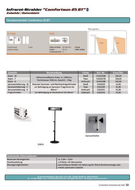 eh-technik Elektrische Heizsysteme Produktkatalog 2022/2023