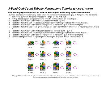 3-Bead Odd-Count Tubular Herringbone Tutorial by Anita Li Reinehr