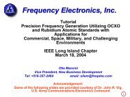 Tutorial on Precision Frequency Generation - IEEE Long Island ...