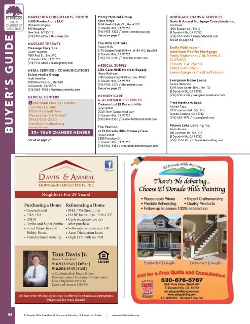 2022/2023 El Dorado Hills Chamber of Commerce Business Directory & Relocation Guide